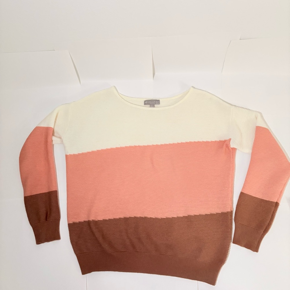 Elegant Colorblock Crew Neck Sweater